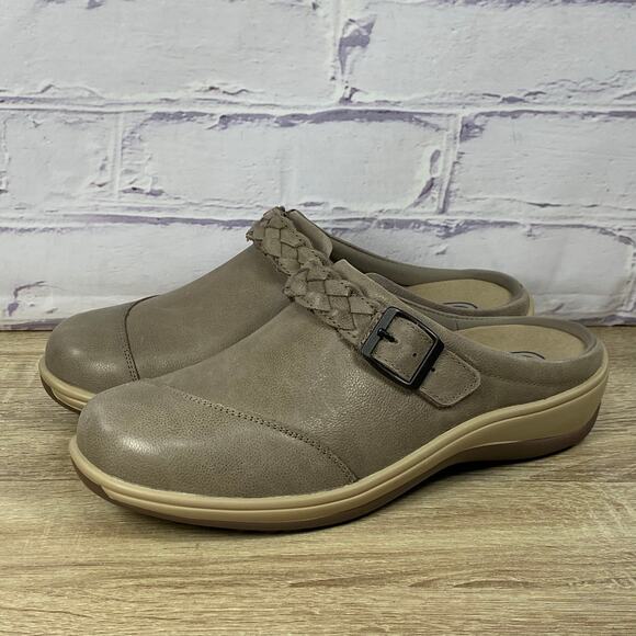 Orthofeet Irma 72013 Taupe Slip On Comfort Shoes Women's 9 Wide Mules Clogs - Picture 3 of 8